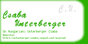 csaba unterberger business card